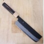 Faca japonesa nakiri MIURA Aogami super black finished Tam:17cm