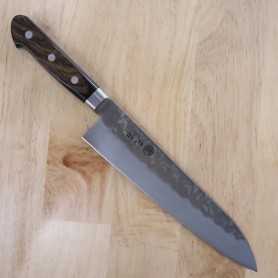 Faca japonesa do chef gyuto MIURA Inox ginsan Cabo castanhoTam:21cm