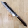 Faca japonesa gyuto kiritsuke - Redorca - damasco Aogami 2 - série especial midare montan - Tamanho:24cm