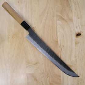 Faca japonesa Sakimaru Sujihiki - NIGARA Aço carbono super blue - Tam:27cm