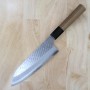 Faca japonesa santoku - NIGARA - Migaki Tsuchime - SG2 - Tam: 18cm