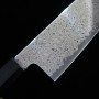 【OUTLET】Faca japonesa Kiritsuke Gyuto Chef - MIURA - VG-10 Black Damascus - cabo em teca - Tamanho: 21cm