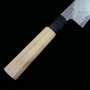 【OUTLET】Faca japonesa Kiritsuke Gyuto Chef - MIURA - VG-10 Black Damascus - cabo em teca - Tamanho: 21cm