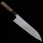 Faca Japonesa do Chef Gyuto - NIGARA - Inox VG10 - Tsuchime Damascus - cabo wenge - Tam: 21/24cm