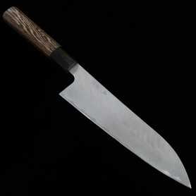 Faca Japonesa do Chef Gyuto - NIGARA - Inox VG10 - Tsuchime Damascus - cabo wenge - Tam: 21/24cm