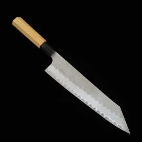 Faca japonesa kiritsuke gyuto - NIGARA - Migaki Tsuchime - Aogami Super - Tam: 24cm