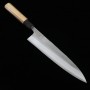 Faca para chef japonês gyuto- HATSUKOKORO - Thick Nashiji - Carbon white 2 - Tam: 21cm