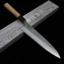 Faca para chef japonês gyuto- HATSUKOKORO - Thick Nashiji - Carbon white 2 - Tam: 21cm