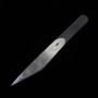 Kiridashi japonês feito à mão MASUDA Aço carbono branco 2 com acabamento preto Tamanho: 24/30 mm