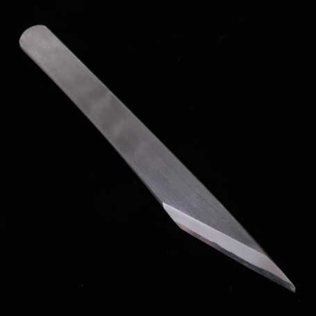 Kiridashi japonês feito à mão MASUDA Aço carbono branco 2 com acabamento preto Tamanho: 24/30 mm