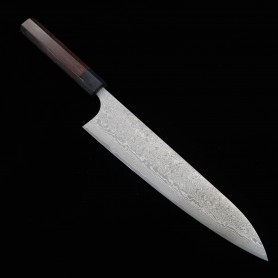 Faca japonesa para chef gyuto - MASAKAGE - Damasco VG-10 - Série Kumo - Tamanho: 24cm