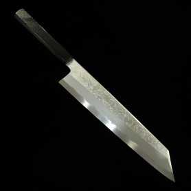 Faca japonesa wakiritsuke - KAGEKIYO - Aço azul carbono no.1 - cabo Urushi Suzuchirashi - Tamanho: 24 cm