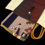 FUJISHIKA BOLSA ROLO PARA FACA - Feito de quimono vintage e obi - Tamanho: 85×33cm