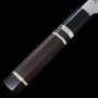 Faca japonesa funayuki Honyaki - RED ORCA - Aogami No.2 - Madeira de ébano com anel de prata - Tam: 18cm