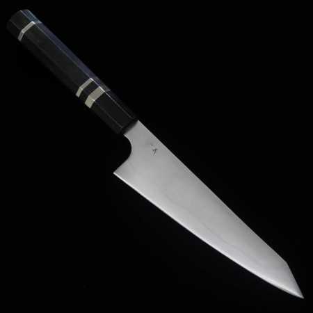 Faca japonesa Honesuki Honyaki - RED ORCA - Aogami no.2 - Cabo em madeira de ébano com anel de prata - Tam: 16cm