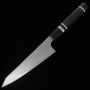 Faca japonesa Honesuki Honyaki - RED ORCA - Aogami no.2 - Cabo em madeira de ébano com anel de prata - Tam: 16cm