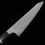 Faca japonesa Honesuki Honyaki - RED ORCA - Aogami no.2 - Cabo em madeira de ébano com anel de prata - Tam: 16cm