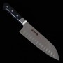 Faca japonesa Santoku - MIURA - Inox Molybdneum- com concavos - Cabo em madeira - Tam: 16cm