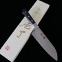 Faca japonesa Santoku - MIURA - Inox Molybdneum- com concavos - Cabo em madeira - Tam: 16cm