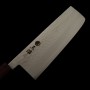 Faca japonesa Nakiri - Miura Knives - Ginsan - Hanakasumi - Cabo em madeira - Tam: 16.5cm