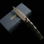 Canivete Mcusta Vg10 Série shinra emotion take - damascus -black pakka wood MC-0076DP - 71mm