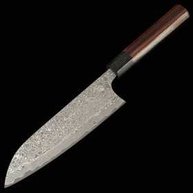 Japanese Santoku Knife - MASAKAGE Kumo - VG-10 Damascus Steel - Size: 17cm