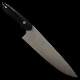 Faca do chef japonesa - KAZUO NOMURA - Shirogami 2 - Cabo Micarta Preto - Tam: 18/21cm