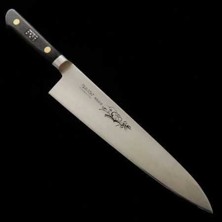 Japanese Chef Gyuto Knife - MISONO - EU Carbon Serie - flower engra...