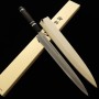 Japanese Yanagiba Knife - MIURA - Stainless ginsan Chinagashi - EbonyWood handle- Size:30cm