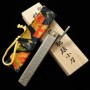 三浦MIURA 冨田作 肥後小刀　白二 極軟鉄鍛造 特大剣型鎚目乱刀 桐箱・収納袋付き 7.5cm
