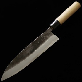 Japanese Chef knife Gyuto - MIYAZAKI KAJIYA - Blue steel NO.2 - Kurouchi - Magnlolia wood handle - Size : 24/25cm