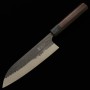 Japanese Santoku knife - ANRYU - Super blue steel - Hammered - Kurouchi - Size : 18cm