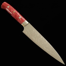 Faca japonesa petty - TAKESHI SAJI - Aço inox R2 damascus -cabo cus...