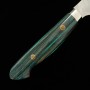 Faca chef Japonesa Gyuto - NIGARA - Inox SG2 - Acabamento martelado - Cabo turquesa - Tam: 24cm