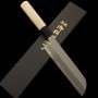 Faca japonesa Kamagata Usuba - MIURA - Carbono shirogami No.2 - Acabamento Kasumi - Tam: 18/19.5/21cm