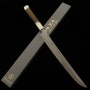 Faca japonesa Sakimaru Takohiki - TADOKORO - Ginsan (Inox) - Acabamento espelhado - Tam: 30cm