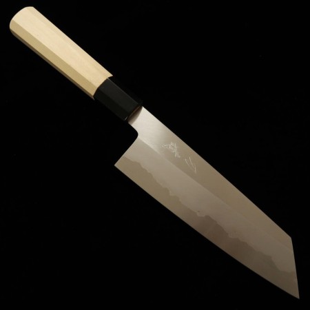 Faca japonesa Bunka - HADO - Shirogami No.1 - Cabo em madeira de Magnolia - Tam: 18cm