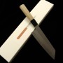 Faca japonesa Bunka - HADO - Shirogami No.1 - Cabo em madeira de Magnolia - Tam: 18cm
