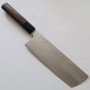 Faca japonesa Kiritsuke Nakiri - NIGARA - VG XEOS - Acabamento Damascus martelado - Cabo Rose Wood - Tam: 17cm