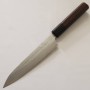Faca japonesa Petty - NIGARA - VG XEOS - Acabamento em Damasco Martelado - Cabo de madeira rosa - Tam: 15cm