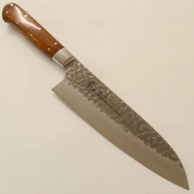 Japanese Santoku knife - SAKAI TAKAYUKI - Sugihara model - Stainless VG10 - Damascus - Hammered - Size : 18cm