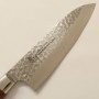 Japanese Santoku knife - SAKAI TAKAYUKI - Sugihara model - Stainless VG10 - Damascus - Hammered - Size : 18cm