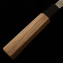 Faca japonesa kataba Petty - IKEUCHI - Inox VG10 - Acabamento martelado - Cabo em madeira de nogueira - Tam: 15cm