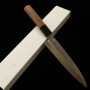 Faca japonesa kataba Petty - IKEUCHI - Inox VG10 - Acabamento martelado - Cabo em madeira de nogueira - Tam: 15cm