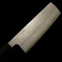 Japanese Kiritsuke Nakiri knife - NIGARA - Stainless VG XEOS - Damascus - Ebony wood handle - Size : 17cm