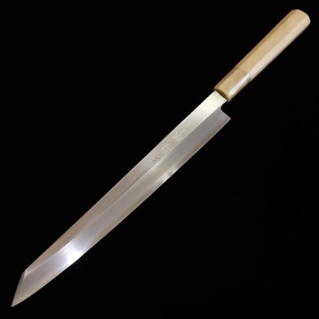 Japanese Kiritsuke Yanagiba knife - MIURA OBIDAMA - Stainless Ginsan - Magnolia wood handle - Left Handle - Size : 27/30cm
