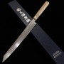 Japanese Kiritsuke Yanagiba knife - MIURA OBIDAMA - Stainless Ginsan - Magnolia wood handle - Left Handle - Size : 27/30cm