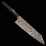 Japanese Kiritsuke Knife - TOSHITAKA - Damascus ZDD - Black - Plywood handle - size:18cm