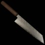 Japanese Kiritsuke Bunka knife - HADO - Shiosai - SG2 - Hammered - Walnut wood handle - size: 21cm