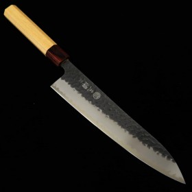 Faca gyuto japonesa - MIURA - Aogami Super - Cabo Zelkova - Tamanho: 21cm